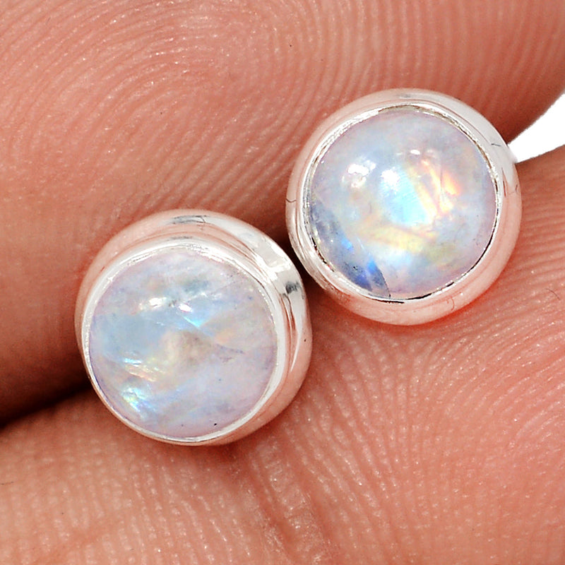 Rainbow Moonstone Studs - MONS1216