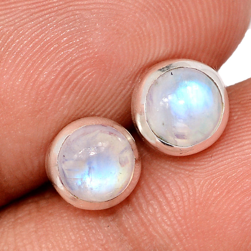 Rainbow Moonstone Studs - MONS1219