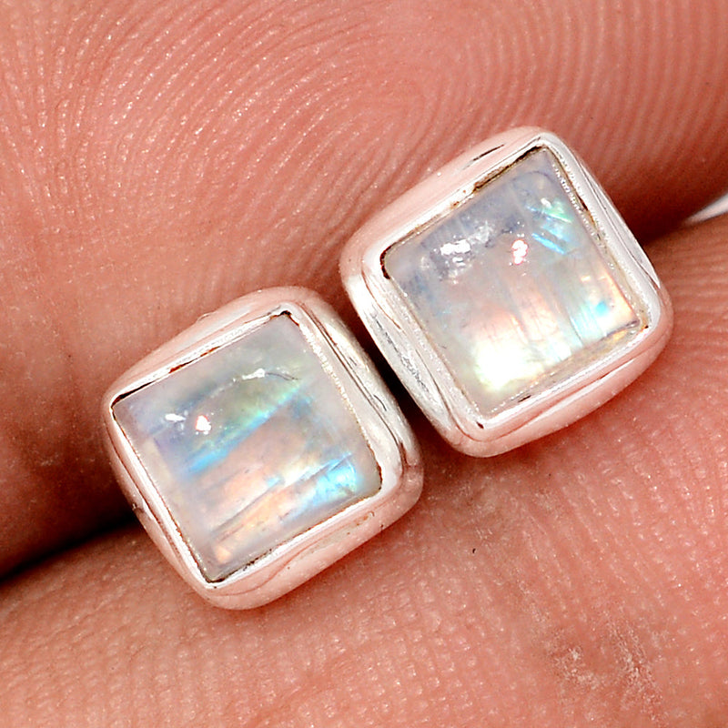 Rainbow Moonstone Studs - MONS1220