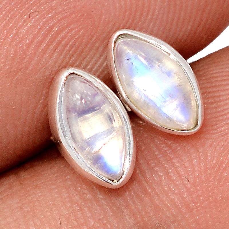 Rainbow Moonstone Studs - MONS1224