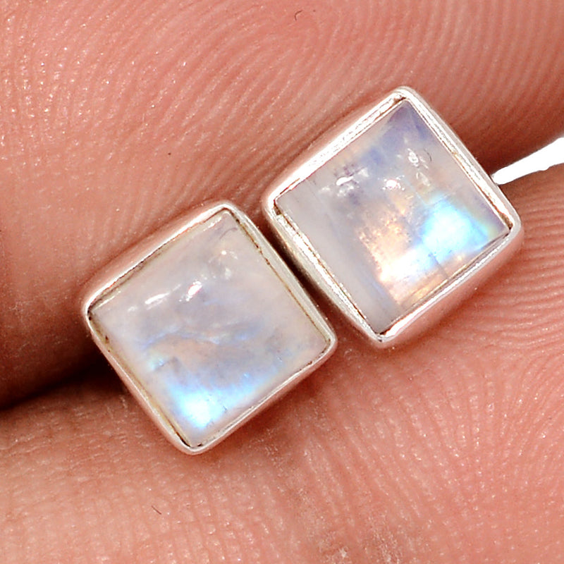 Rainbow Moonstone Studs - MONS1226