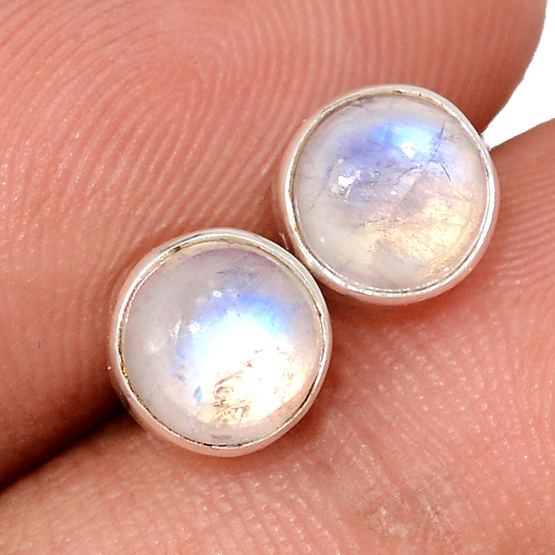 Rainbow Moonstone Studs - MONS1227