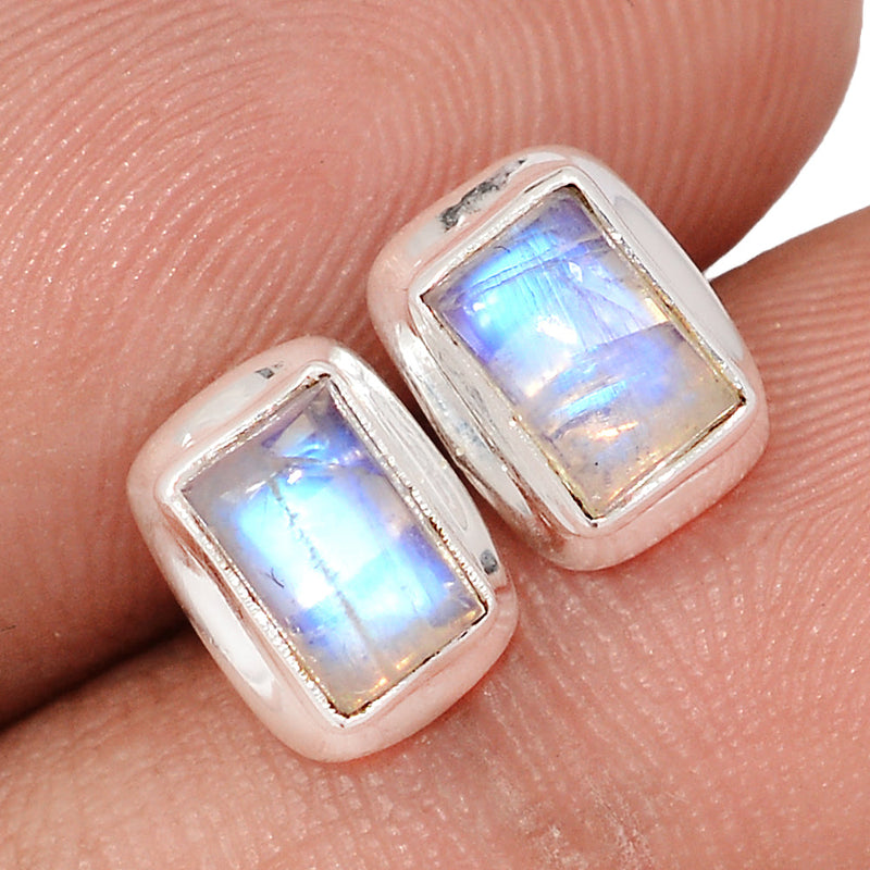 Rainbow Moonstone Studs - MONS1229