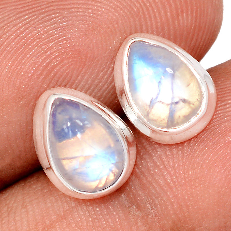 Rainbow Moonstone Studs - MONS1230