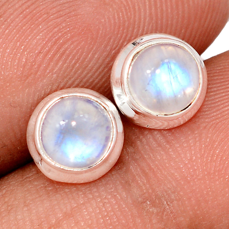 Rainbow Moonstone Studs - MONS1231