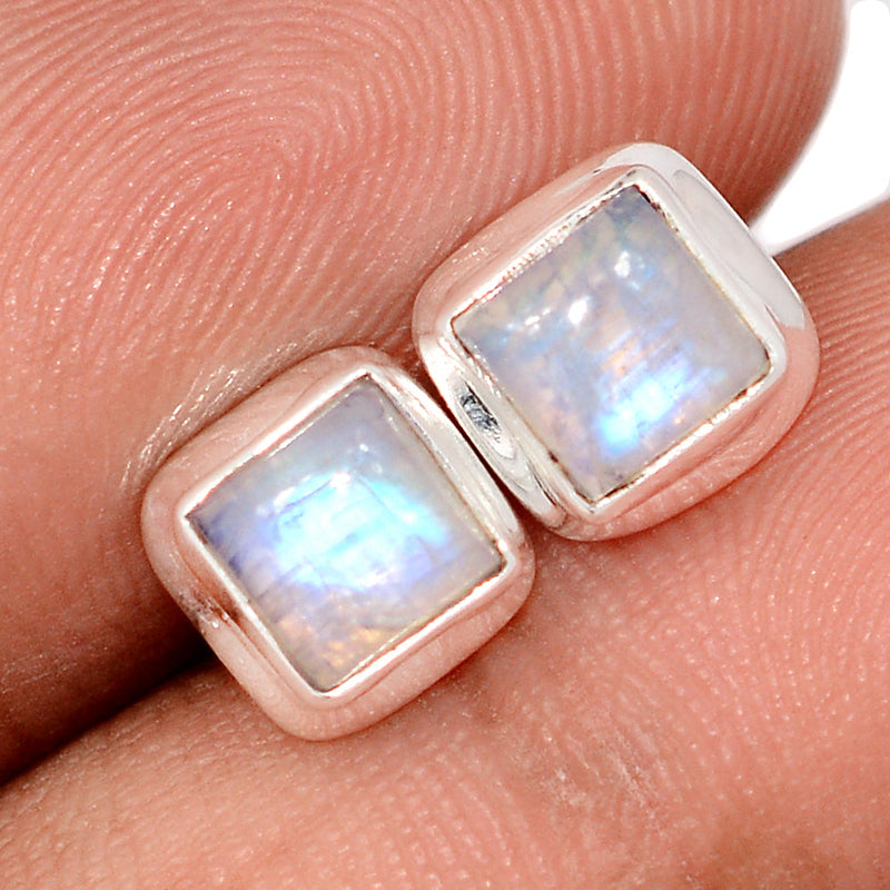 Rainbow Moonstone Studs - MONS1232