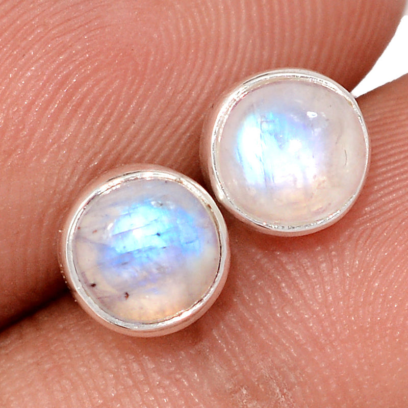 Rainbow Moonstone Studs - MONS1234