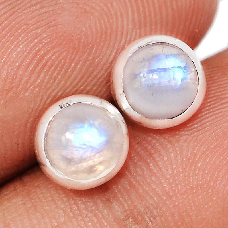 Rainbow Moonstone Studs - MONS1236