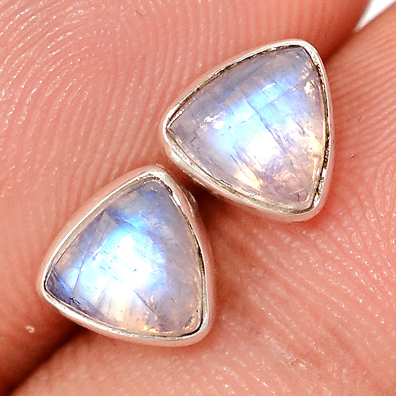 Rainbow Moonstone Studs - MONS1238