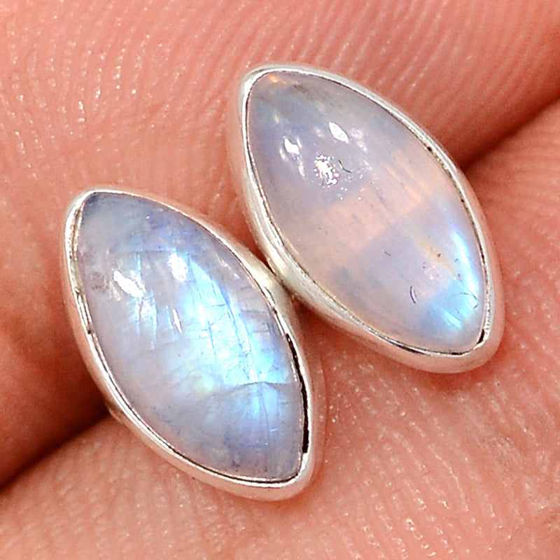 Rainbow Moonstone Studs - MONS1241