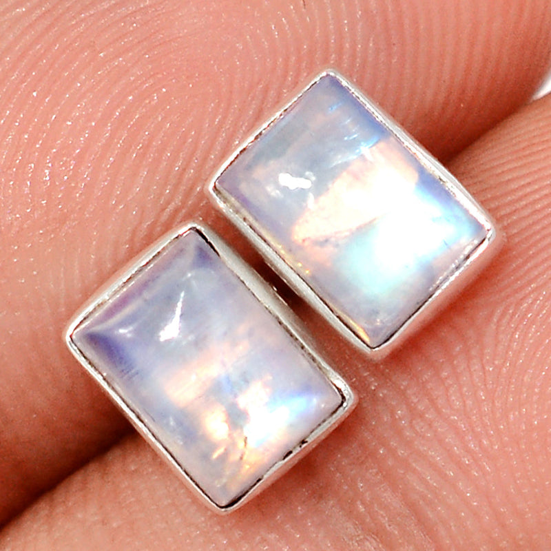 Rainbow Moonstone Studs - MONS1248