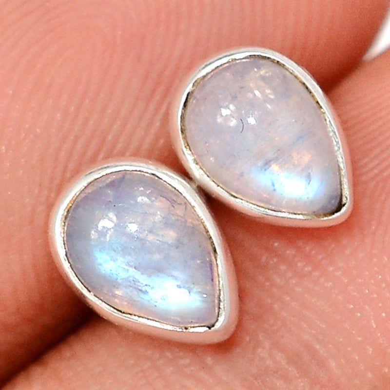Rainbow Moonstone Studs - MONS1249