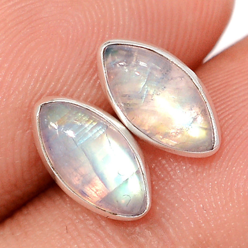 Rainbow Moonstone Studs - MONS1250