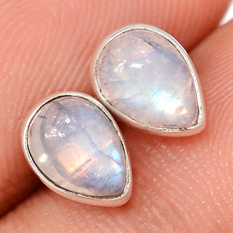 Rainbow Moonstone Studs - MONS1252