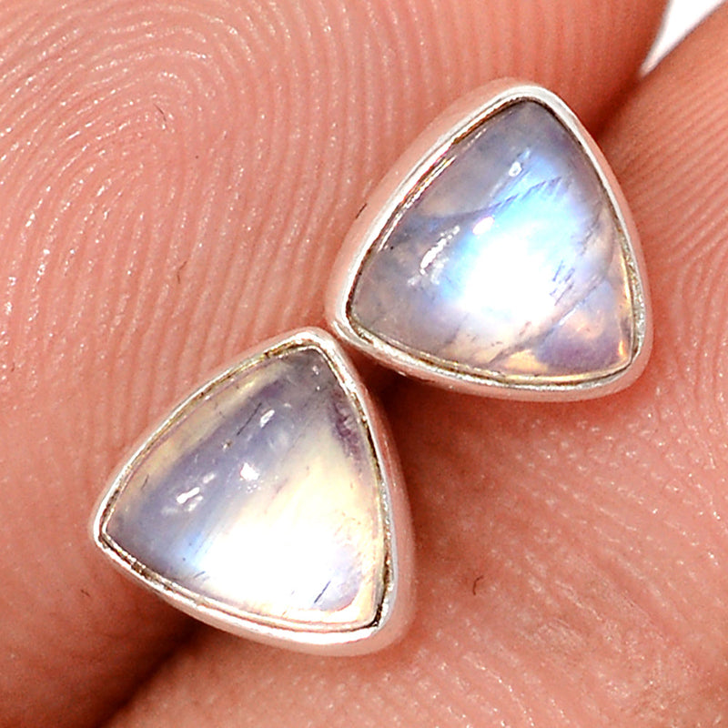 Rainbow Moonstone Studs - MONS1256