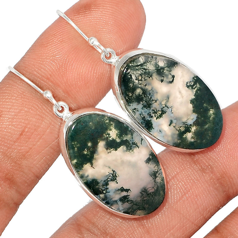 1.7" Moss Agate Earrings - MOSE1053