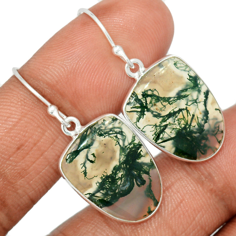 1.5" Moss Agate Earrings - MOSE1094