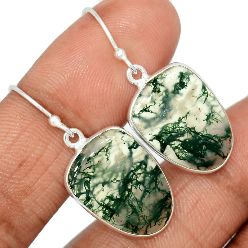 1.5" Moss Agate Earrings - MOSE1096