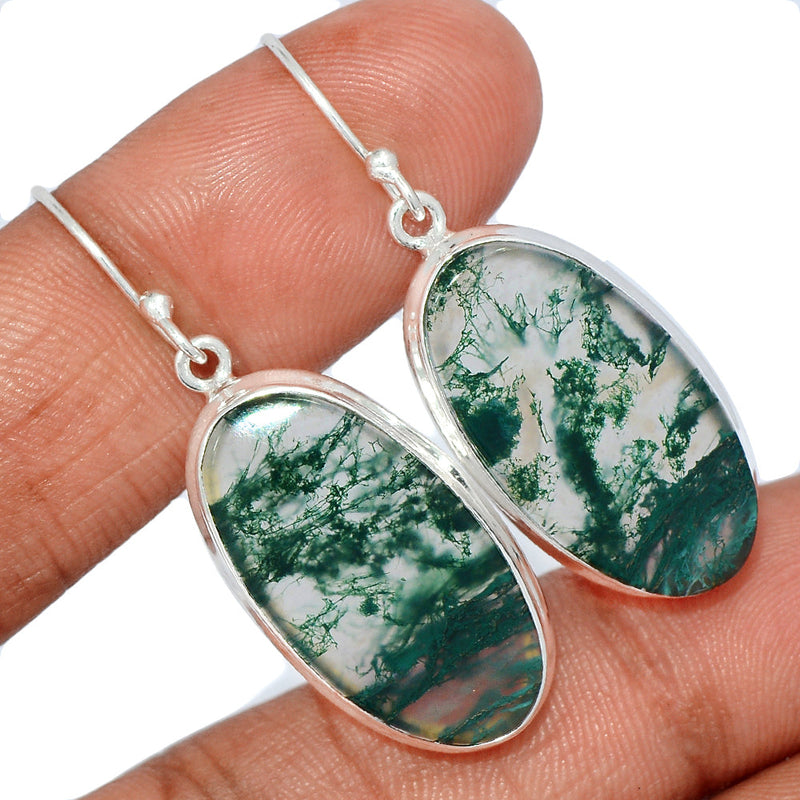 1.7" Moss Agate Earrings - MOSE1118