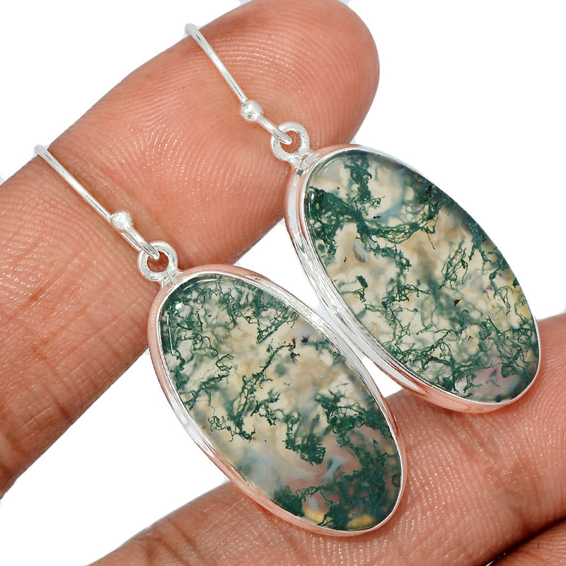 1.7" Moss Agate Earrings - MOSE1123