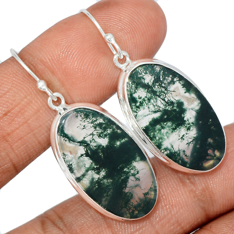 1.7" Moss Agate Earrings - MOSE1131