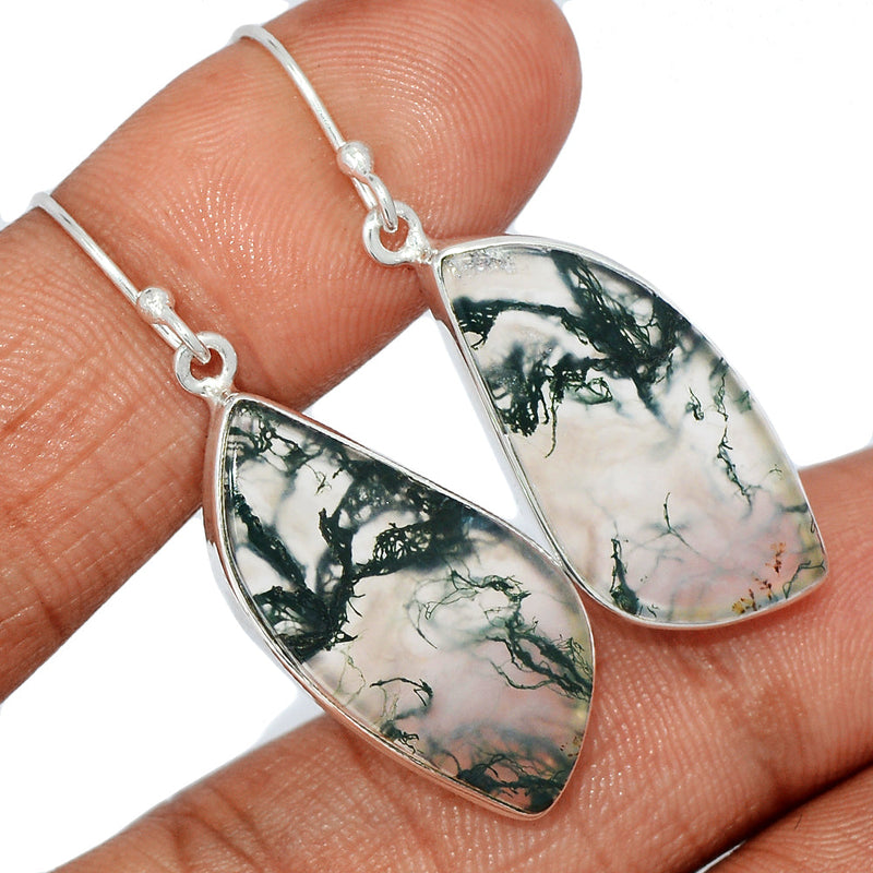 1.7" Moss Agate Earrings - MOSE1142
