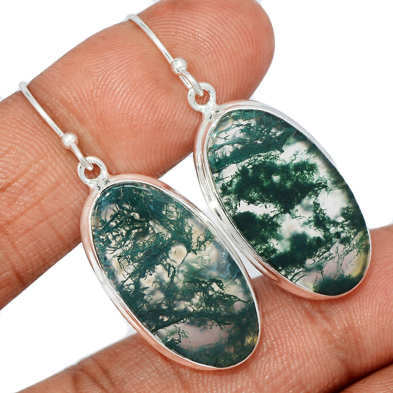 1.7" Moss Agate Earrings - MOSE1143