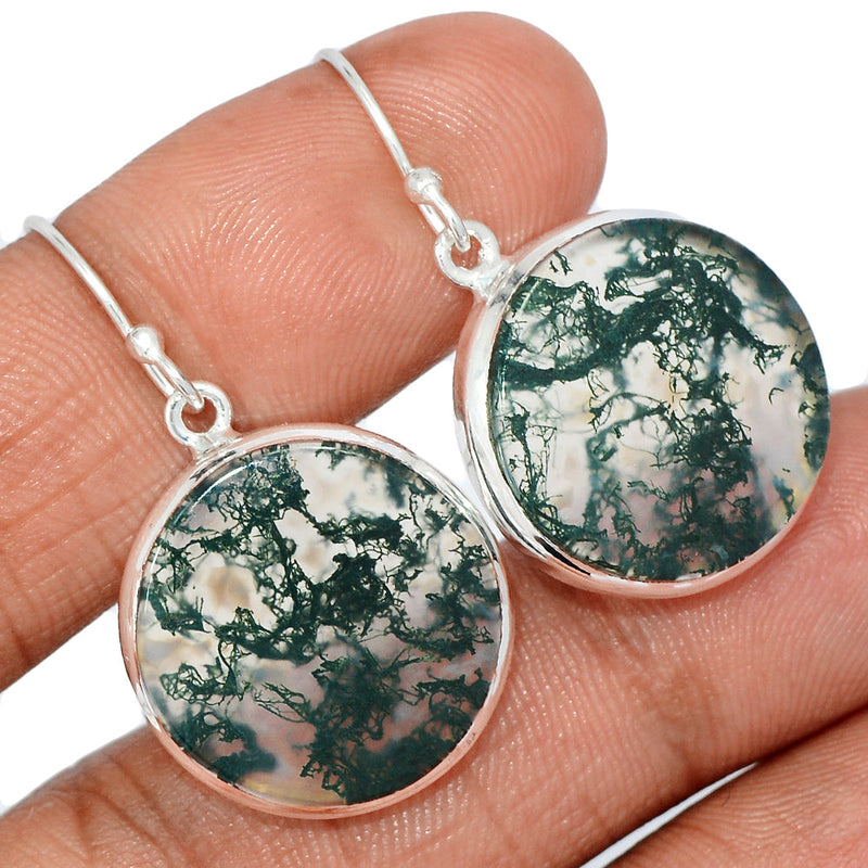 1.5" Moss Agate Earrings - MOSE1144