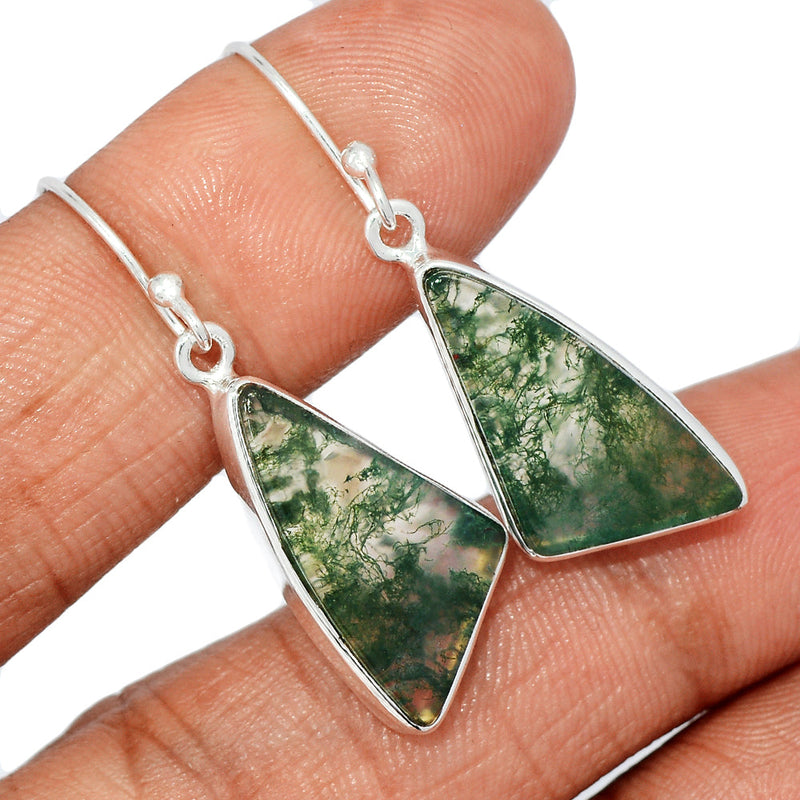 1.6" Moss Agate Earrings - MOSE1152
