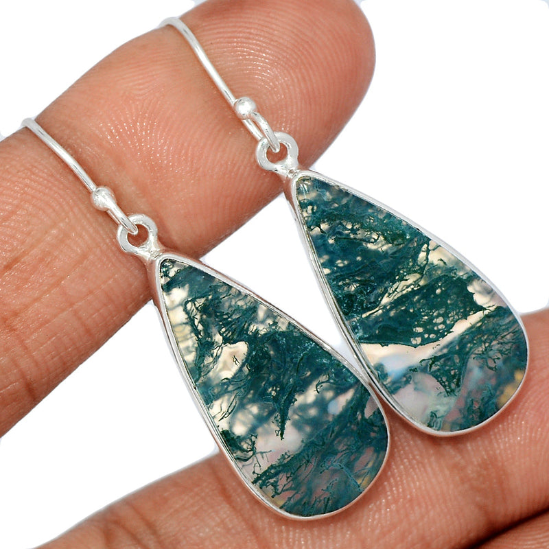 1.7" Moss Agate Earrings - MOSE1174