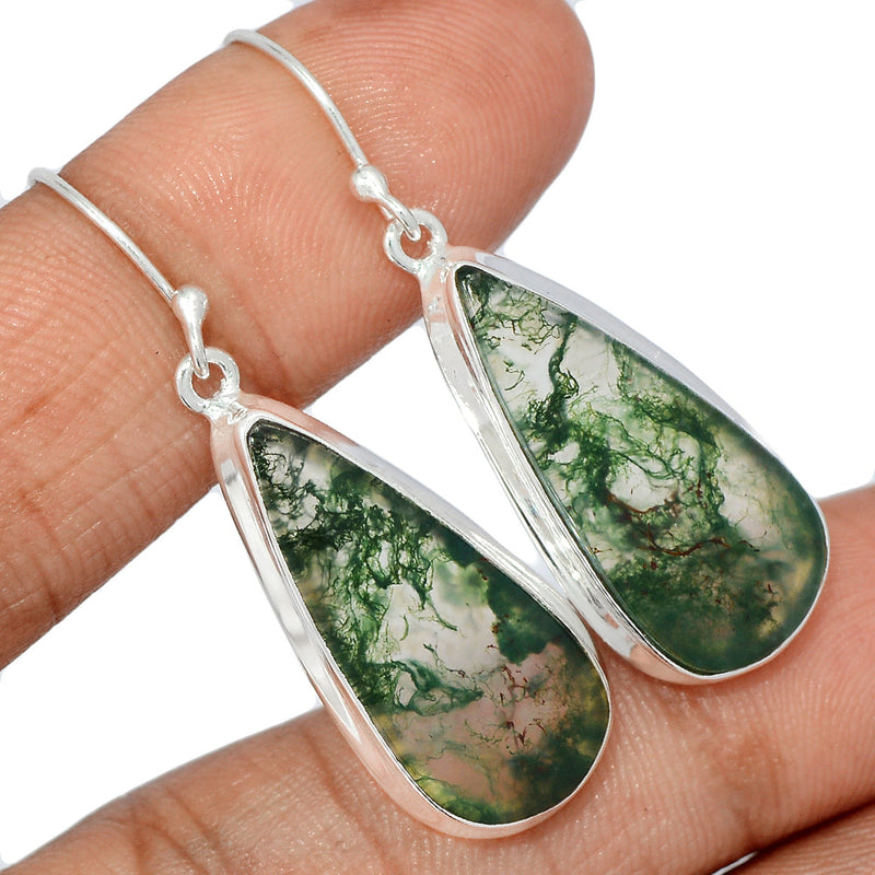 1.7" Moss Agate Earrings - MOSE1182