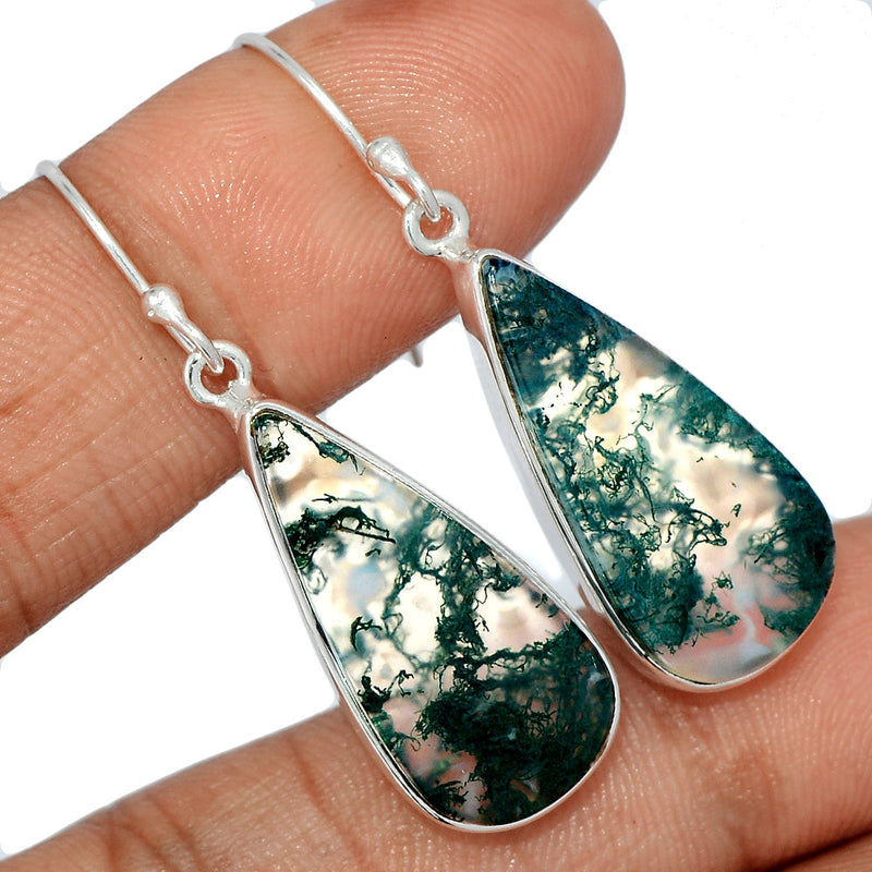 1.7" Moss Agate Earrings - MOSE1183