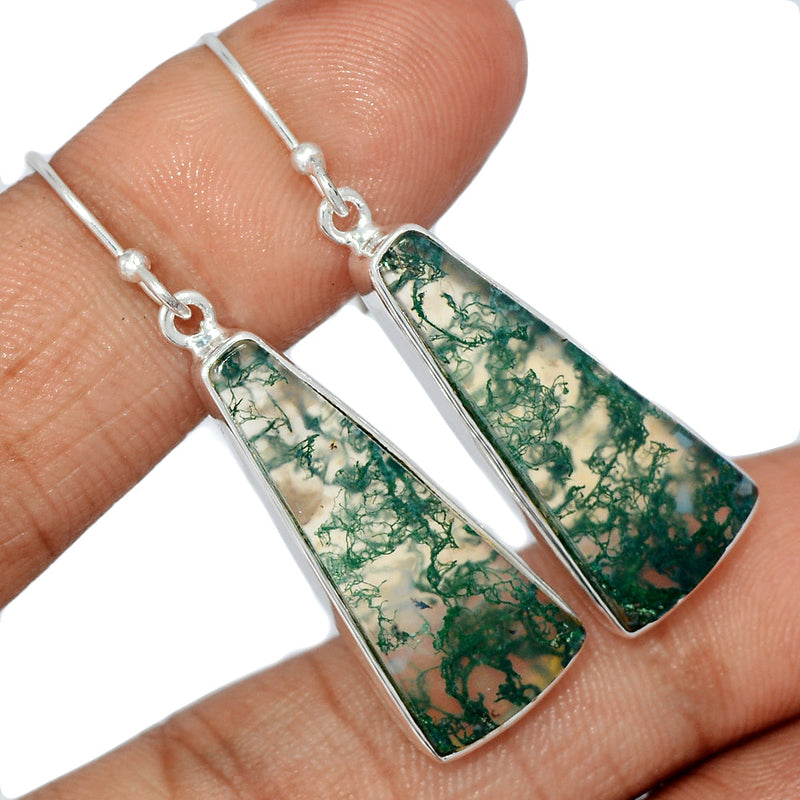 1.8" Moss Agate Earrings - MOSE1203