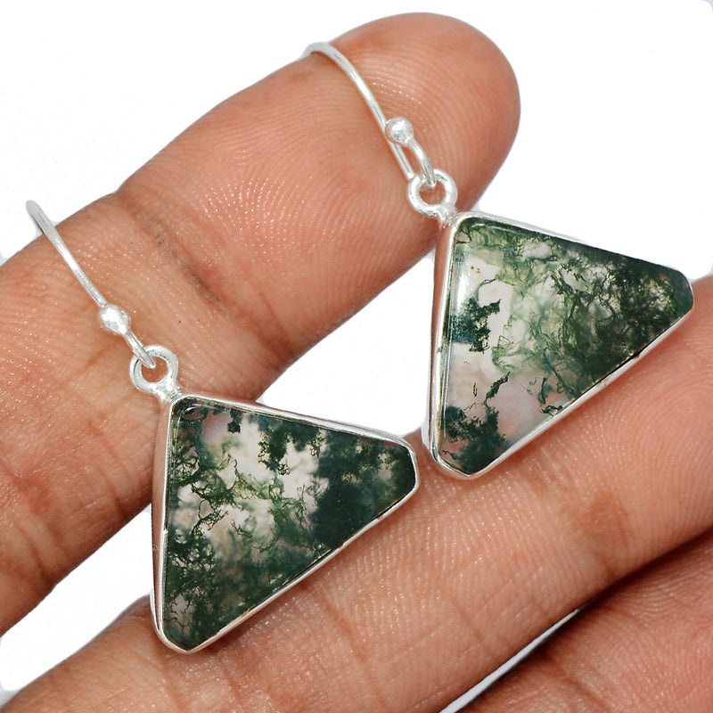 1.3" Moss Agate Earrings - MOSE1204