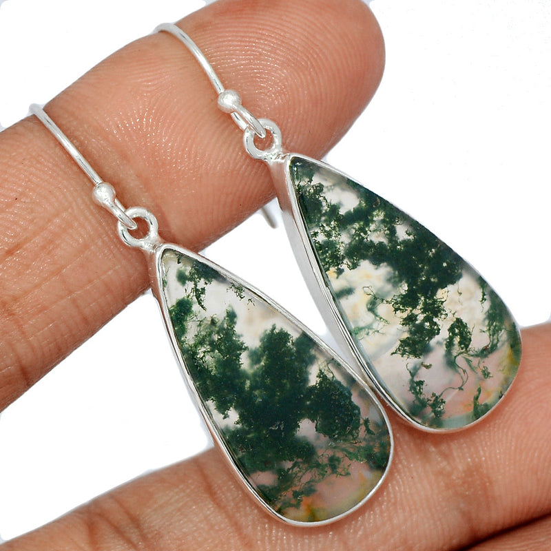 1.7" Moss Agate Earrings - MOSE1208