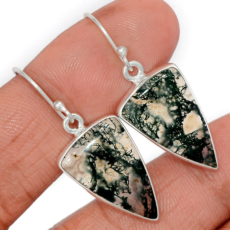 1.5" Moss Agate Earrings - MOSE1224