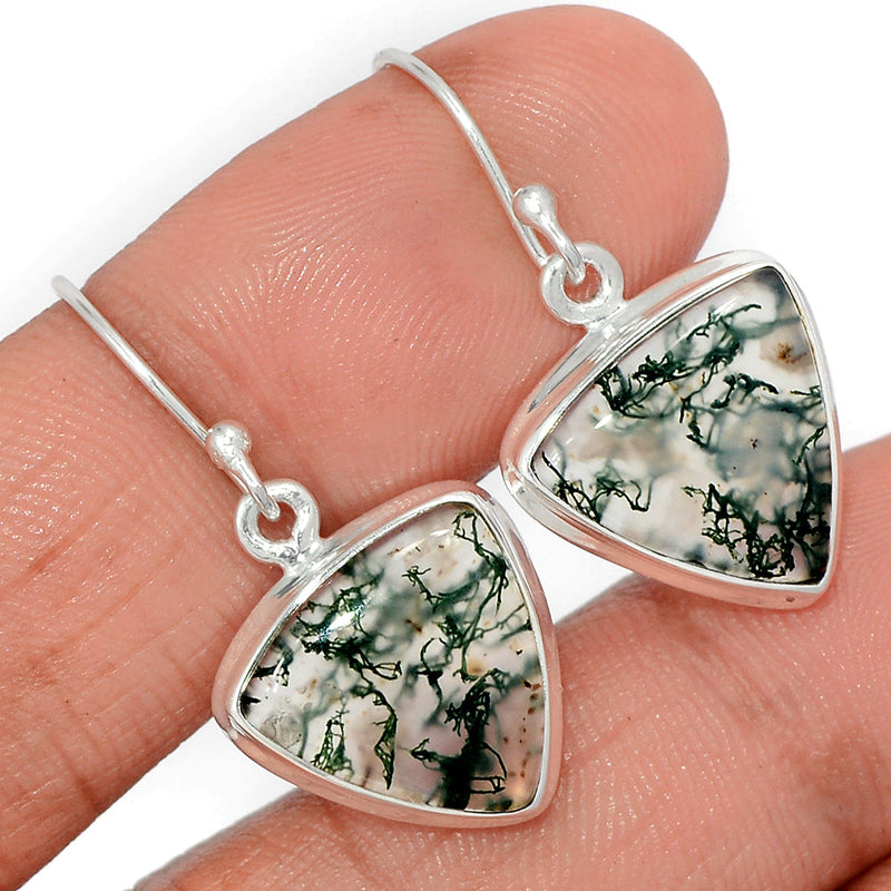 1.2" Moss Agate Earrings - MOSE1229