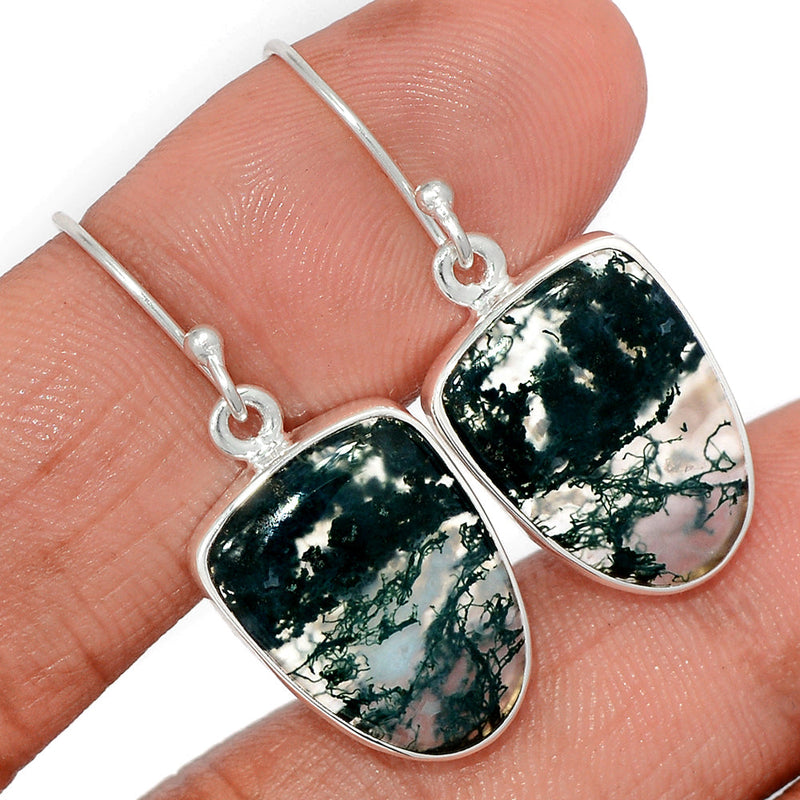 1.5" Moss Agate Earrings - MOSE1232