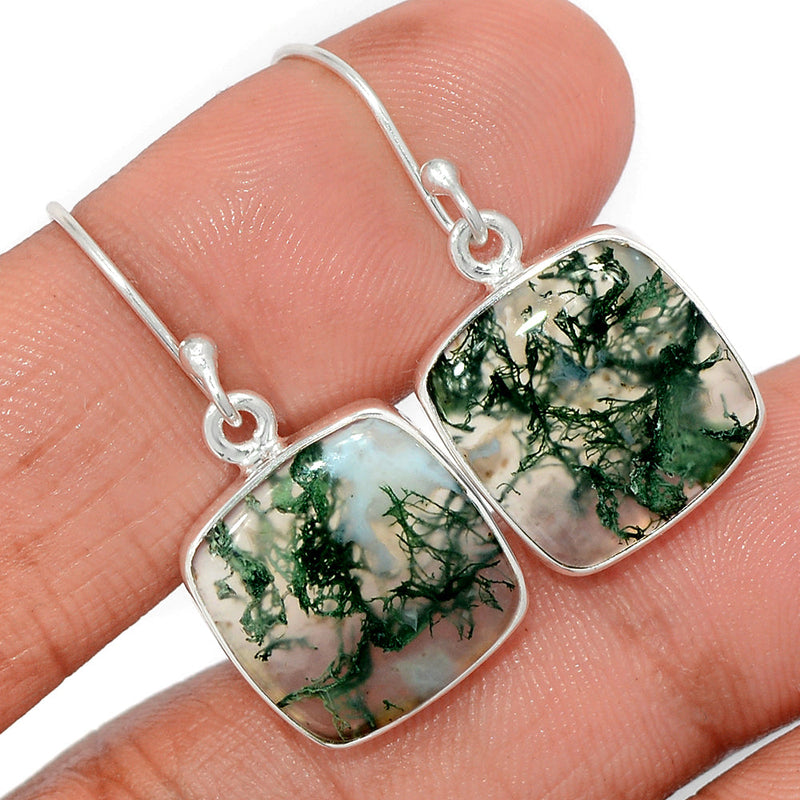 1.2" Moss Agate Earrings - MOSE1235
