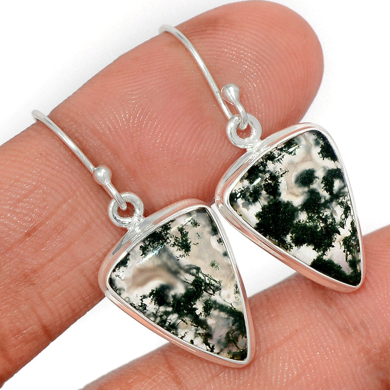 1.3" Moss Agate Earrings - MOSE1236