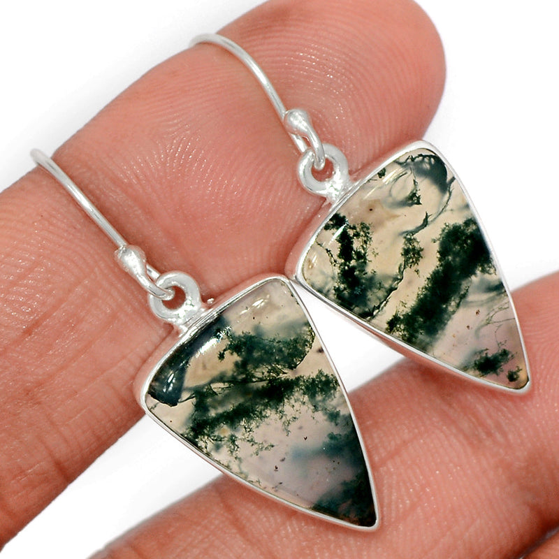 1.5" Moss Agate Earrings - MOSE1238