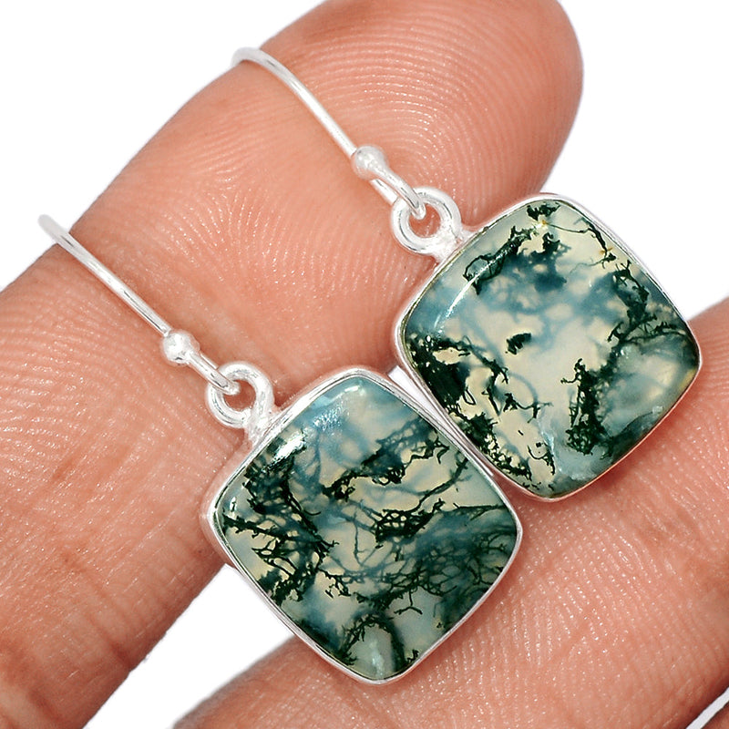 1.2" Moss Agate Earrings - MOSE1263