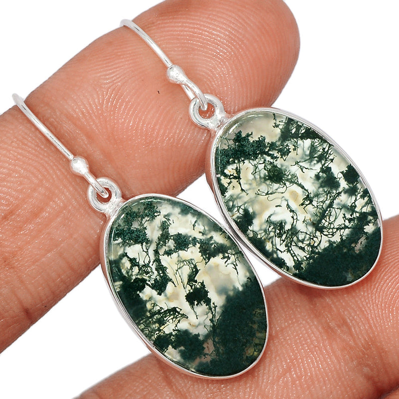 1.5" Moss Agate Earrings - MOSE1265