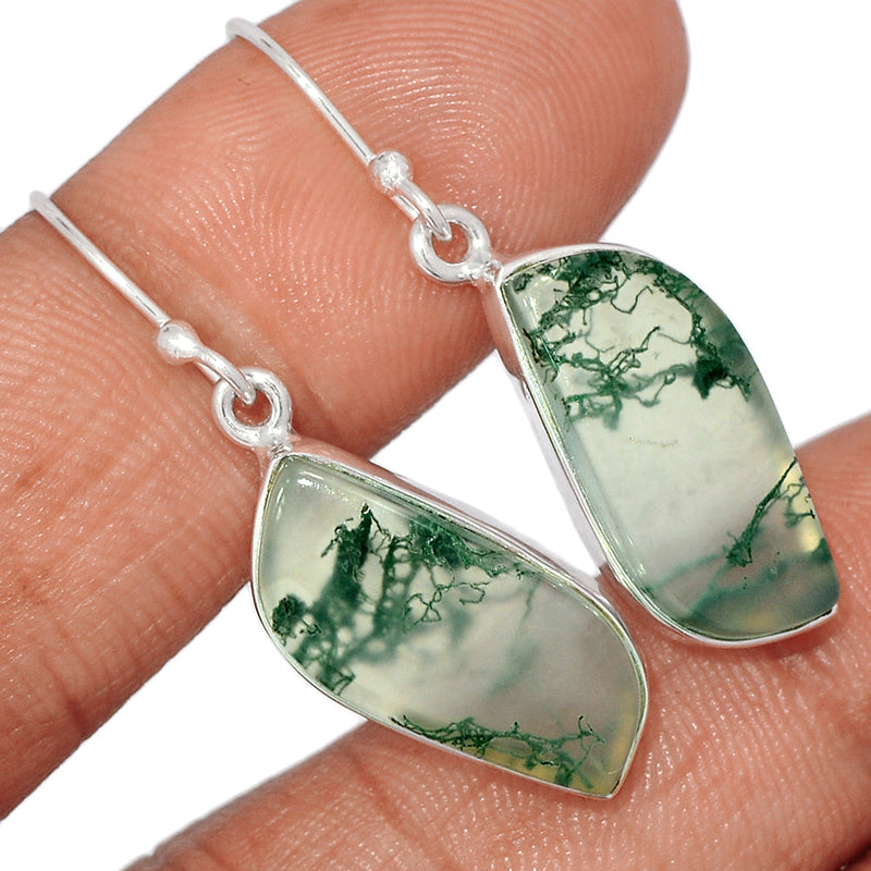 1.5" Moss Agate Earrings - MOSE1266