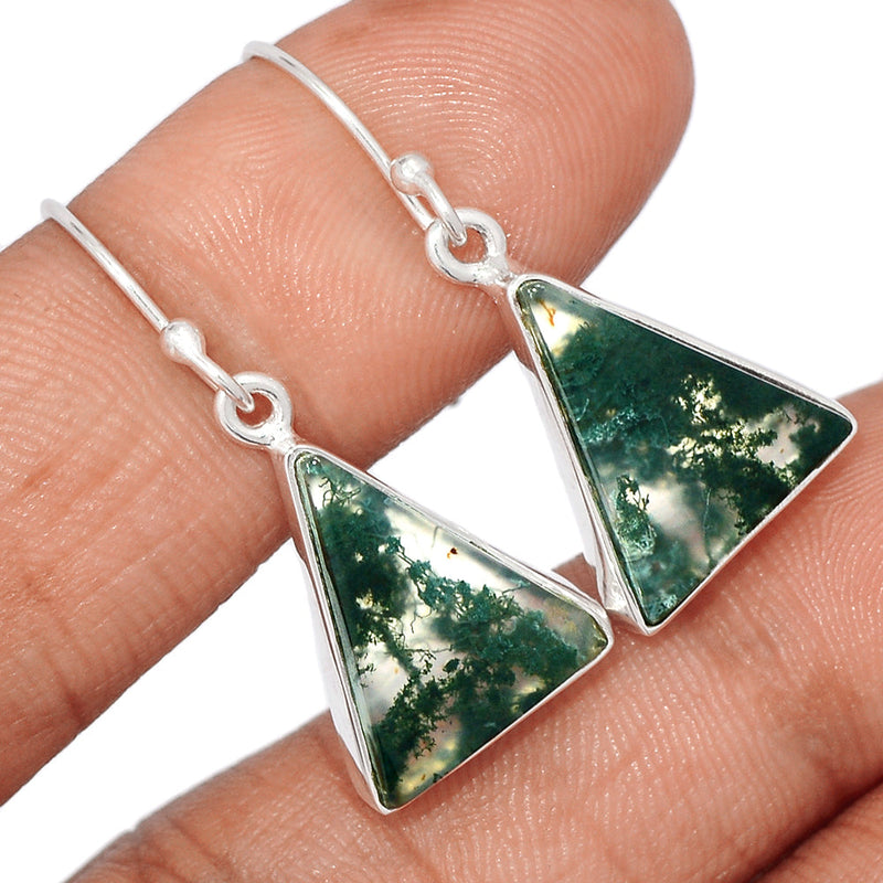 1.3" Moss Agate Earrings - MOSE1320