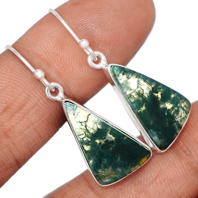 1.5" Moss Agate Earrings - MOSE1322