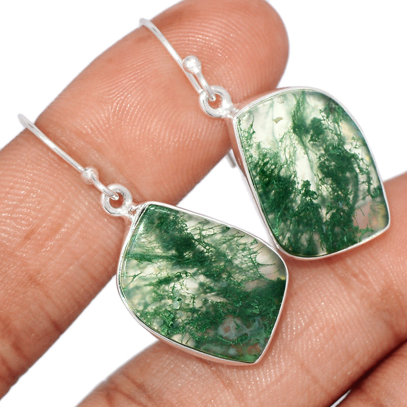 1.5" Moss Agate Earrings - MOSE1326