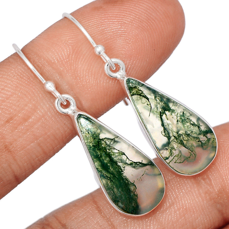1.5" Moss Agate Earrings - MOSE1327