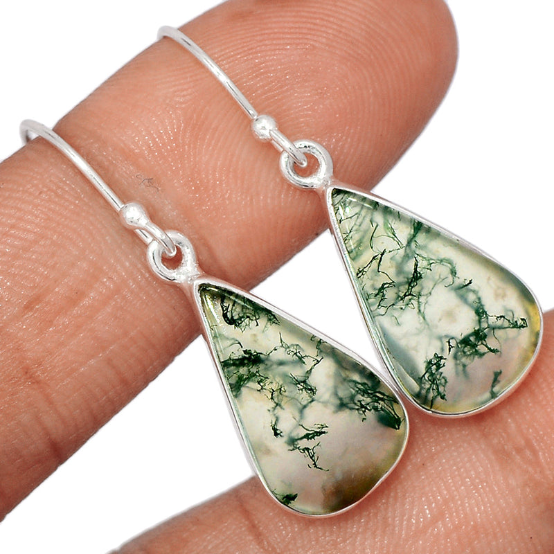 1.5" Moss Agate Earrings - MOSE1330