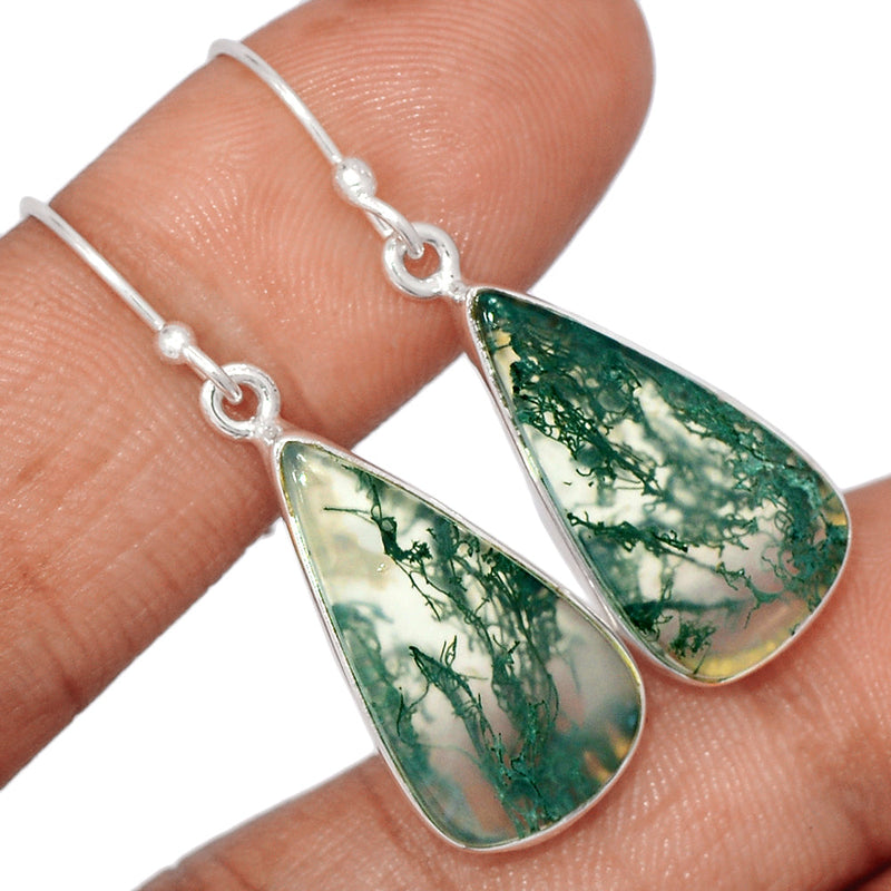 1.6" Moss Agate Earrings - MOSE1331